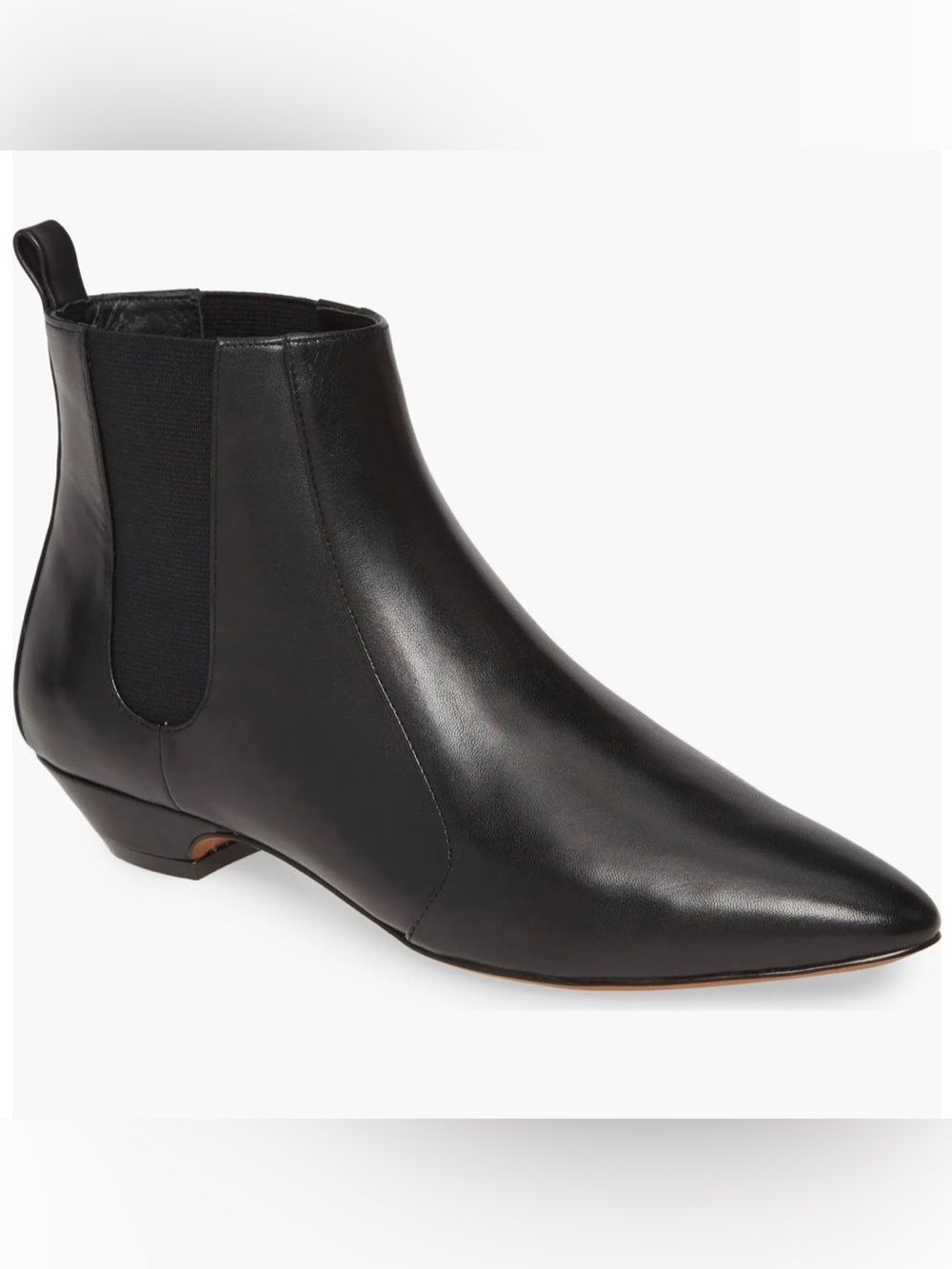 Linea Paolo Women’s Black Leather Chelsea Bootie